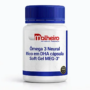 Ômega 3 Neural Rico em DHA cápsula Soft Gel - Alta Concentração de DHA para Suporte Cognitivo