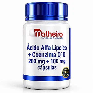 Ácido Alfa Lipóico 200 mg + Coenzima Q10 100 mg cápsulas