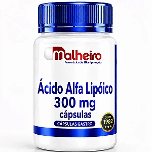 Ácido Alfa Lipóico 300 mg – Cápsulas Gastro-Resistentes para Melhor Tolerância e Absorção