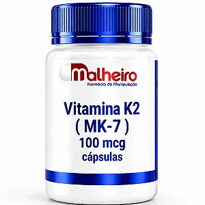 Vitamina K2MK7 100 mcg – Saúde Óssea e Cardiovascular em Cápsulas