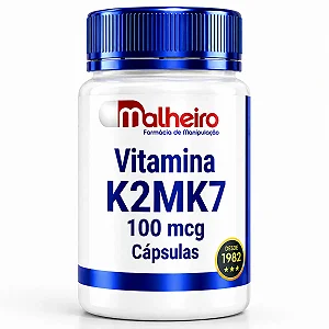Vitamina K2MK7 100 mcg – Saúde Óssea e Cardiovascular em Cápsulas
