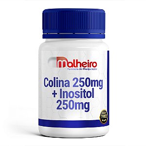 Colina 250 mg + Inositol 250 mg: Saúde Cerebral e Hepática em Cápsulas