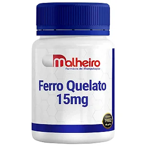 Ferro Quelato 15 mg – Suplementação com Alta Biodisponibilidade