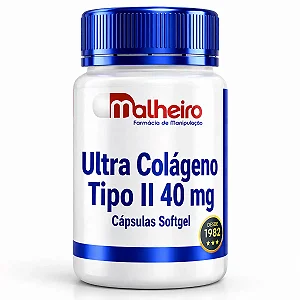 Ultra Colágeno Tipo II 40 mg em Cápsulas Softgel – Saúde Articular
