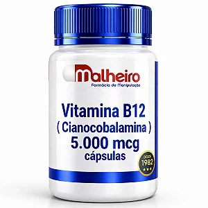 Vitamina B12 (Cianocobalamina) 5.000 mcg – Energia, Cognição e Saúde Neurológica