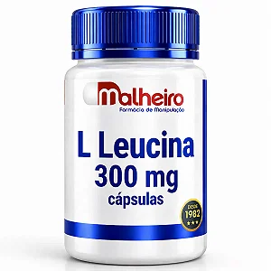 L-Leucina 300 mg – Suporte à síntese proteica e recuperação muscular