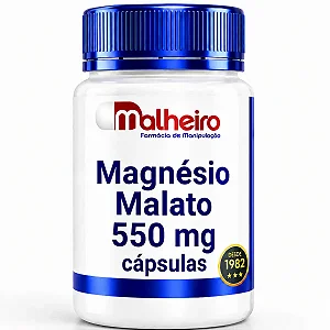Magnésio Malato 550 mg – Mais energia e saúde muscular
