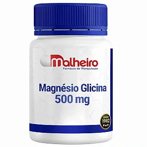 Magnésio Glicina 500 mg - Alta Absorção para Saúde Muscular e Cardiovascular