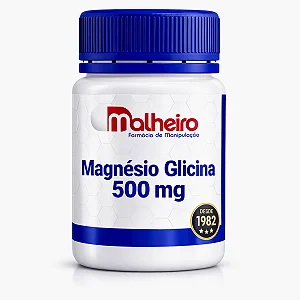 Magnésio Glicina 500 mg - Alta Absorção para Saúde Muscular e Cardiovascular