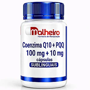 Coenzima Q10 100 mg + PQQ 10 mg Sublinguais – Energia Celular e Neuroproteção