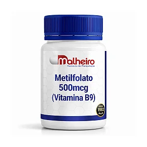 Metilfolato 500 mcg – Suplementação de Vitamina B9 Ativa com Alta Qualidade