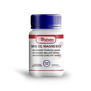 Mix de Magnésio (Taurato + Malato + Quelato) Cápsulas