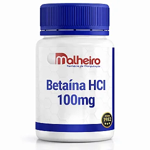 Betaína HCl 100 mg – Auxílio leve e seguro para a digestão