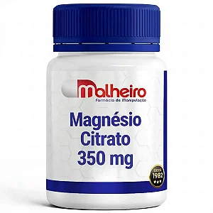 Magnésio Citrato 350 mg – Suplemento que auxilia na Saúde óssea e Muscular