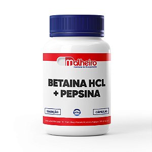 Betaína HCl 100 mg + Pepsina 50 mg – Apoio à Digestão de Proteínas