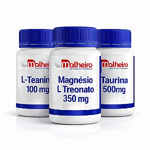 Kit Sono e Clareza ( Treonato, Taurina, L teanina ) – Equilíbrio Mental, Relaxamento e Qualidade do Sono