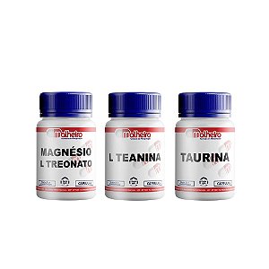 Kit Sono e Clareza ( Treonato, Taurina, L teanina ) – Equilíbrio Mental, Relaxamento e Qualidade do Sono
