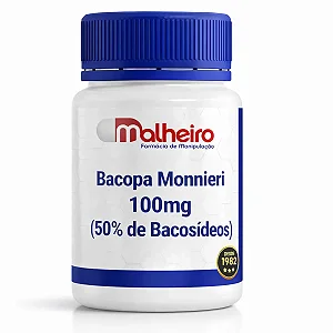 Bacopa Monieri 100 mg (50% de Bacosídeos) Cápsulas