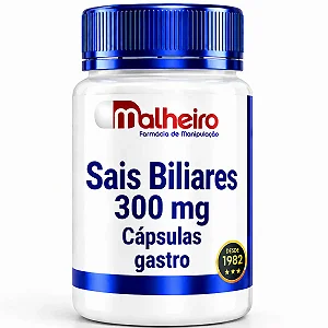 Sais Biliares 300 mg – Cápsulas Gastro Resistentes