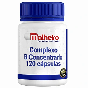Complexo B Concentrado – 120 cápsulas - Vitaminas Essenciais em Alta Concentração
