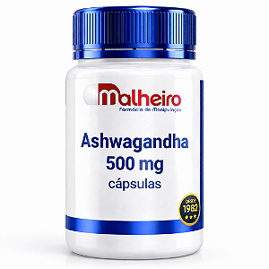 Ashwagandha 500 mg – Suplemento natural para estresse, ansiedade e sono