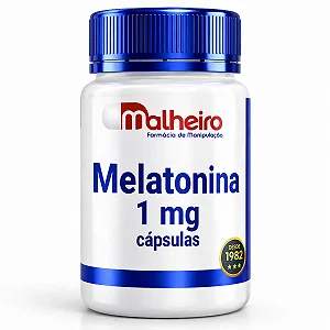 Melatonina 1 mg 60 cápsulas – Suplemento natural que auxilia no sono e insônia