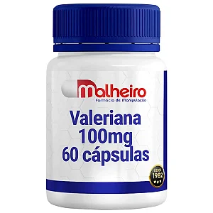 Valeriana 100 mg 60 cápsulas – Suplemento natural para relaxamento e tranquilidade
