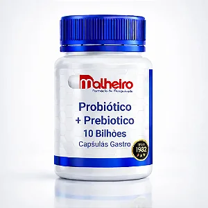 Probiótico + Prebiótico 10 Bilhões 30 e 60 cápsulas Gastro Resistente | Farmácia Malheiro
