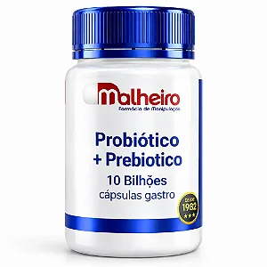 Probiótico + Prebiótico 10 Bilhões 30 e 60 cápsulas Gastro Resistente | Farmácia Malheiro