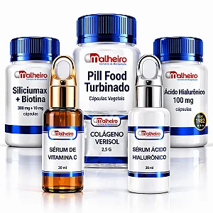 Kit Beleza Total – Colágeno, Cabelos, Pele e Skincare Completo | Farmácia Malheiro