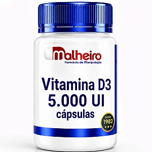 Vitamina D3 5.000 UI – Suporte Diário para Imunidade e Ossos Fortes
