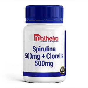 Spirulina 500 mg + Clorella 500 mg – Cápsulas