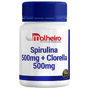 Spirulina 500 mg + Clorella 500 mg – Suporte Nutricional Natural | Farmácia Malheiro