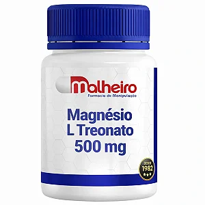 Magnésio L Treonato 500 mg – Suporte Cognitivo com Alta Biodisponibilidade