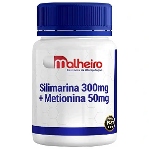 Silimarina 300 mg + Metionina 50 mg – Fígado Saudável e Protegido