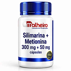 Silimarina 300 mg + Metionina 50 mg – Fígado Saudável e Protegido
