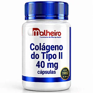 Colágeno Tipo II 40 mg ( Colágeno Não Hidrolisado ) – Suporte Imunológico e Articular