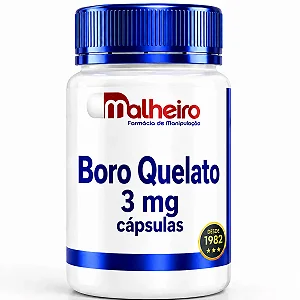 Boro Quelato 3 mg – Saúde Óssea e Metabolismo Mineral