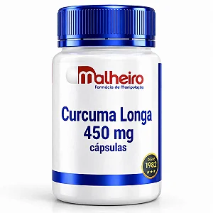 Cúrcuma Longa 450 mg – Suporte natural antioxidante e anti-inflamatório