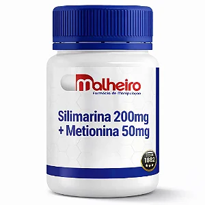 Silimarina 200 mg + Metionina 50 mg – Apoio Natural ao Fígado