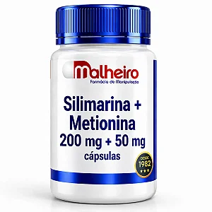 Silimarina 200 mg + Metionina 50 mg – Apoio Natural ao Fígado