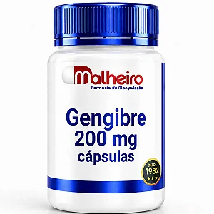 Gengibre 200 mg – Suporte Natural para Digestão e Bem-estar