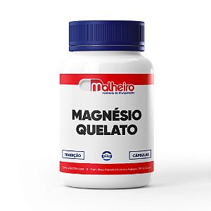 Magnésio Quelato 500 mg - Suplemento de Alta Absorção para Saúde Óssea, Muscular e Mental