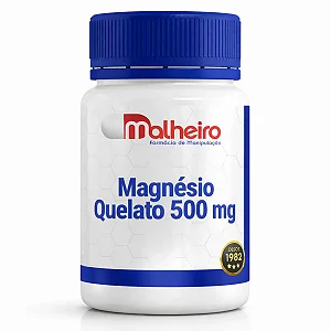 Magnésio Quelato 500 mg - Suplemento de Alta Absorção para Saúde Óssea, Muscular e Mental