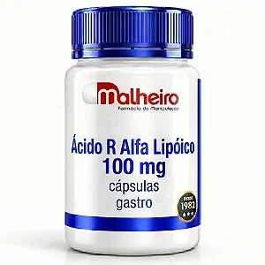 Ácido R Alfa Lipóico 100 mg Cápsulas Gatro Resistentes - Antioxidante de Alta Potência Celular