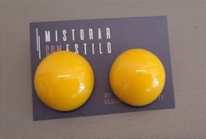 Brinco Bolão de Resina - G - Mostarda