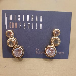 Ear Cuff Crav Inglesa - Cristal, Citrino L e Morganita