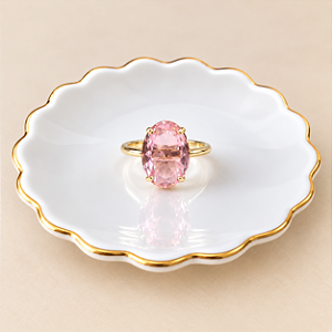 Anel Cristal Oval - Kunzita