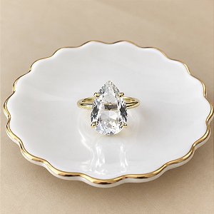 Anel Cristal Gota - Cristal