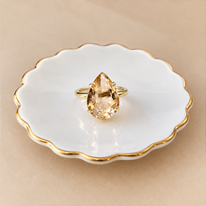Anel Cristal Gota - Morganita
